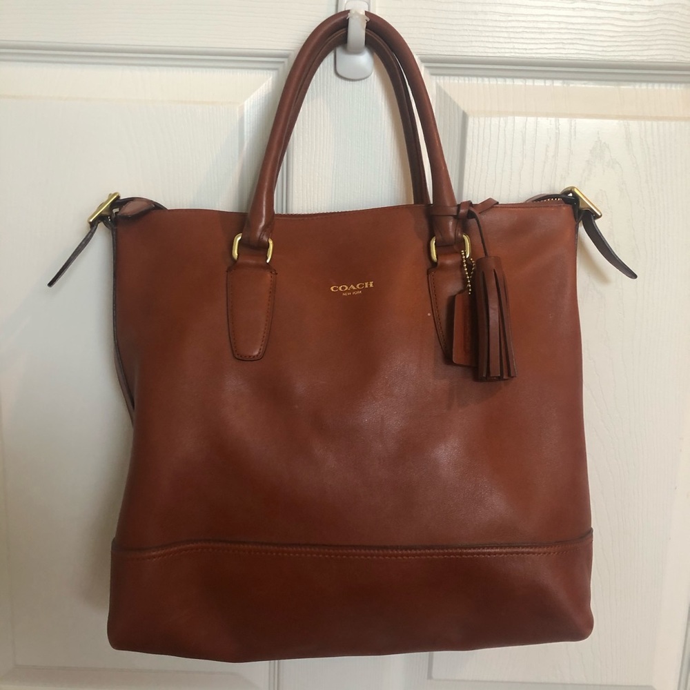 Coach brown leather bag